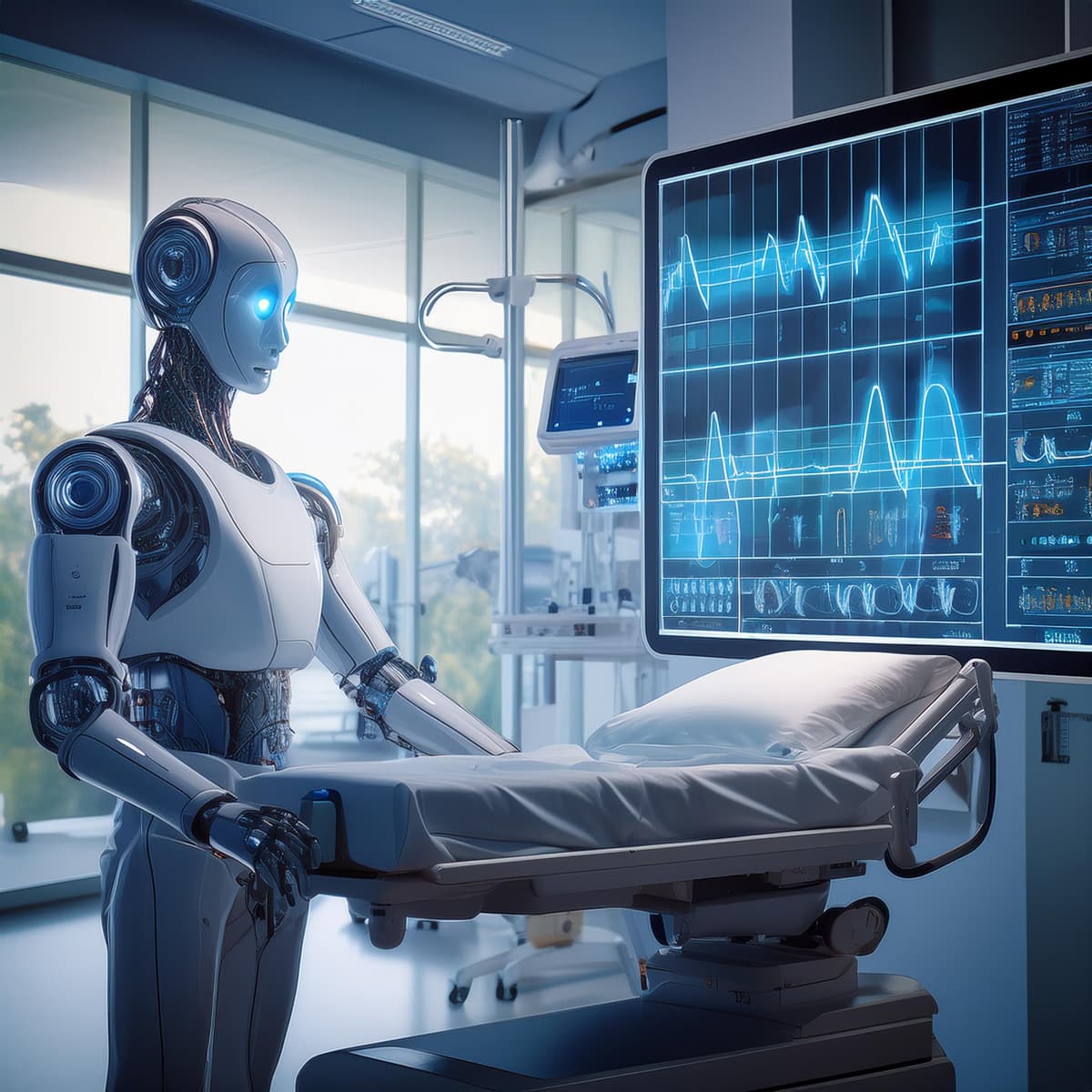 A robot that watches vital parameters